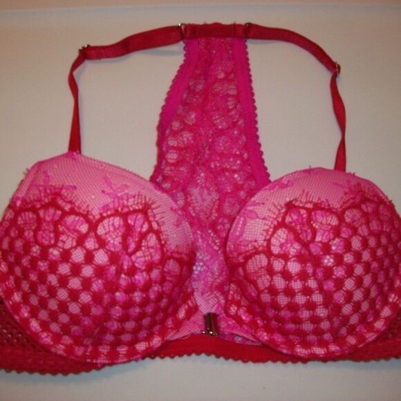 VS VERY SEXY Lace Racerback Push Up 32DDD # 449 - Picture 3 of 4